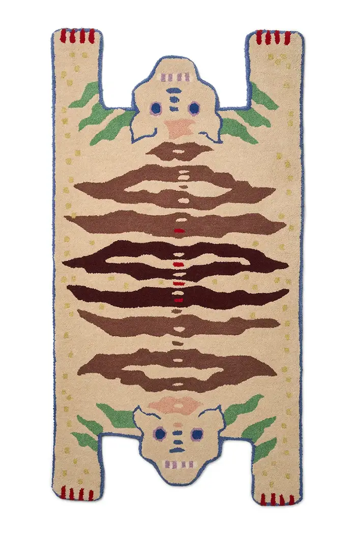 tappeto di lana Soulmates 85 x 157 cm Multicolore