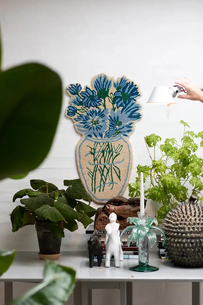 tappeto in lana Daisy 50 x 78 cm Multicolore miniatura 3