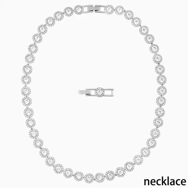 Hawa Set di Gioielli da Donna Moda Collana Angelo Serie Orecchini Anello Bracciale Romantico Cristallo Set di Gioielli Charm per Donna earrings 4