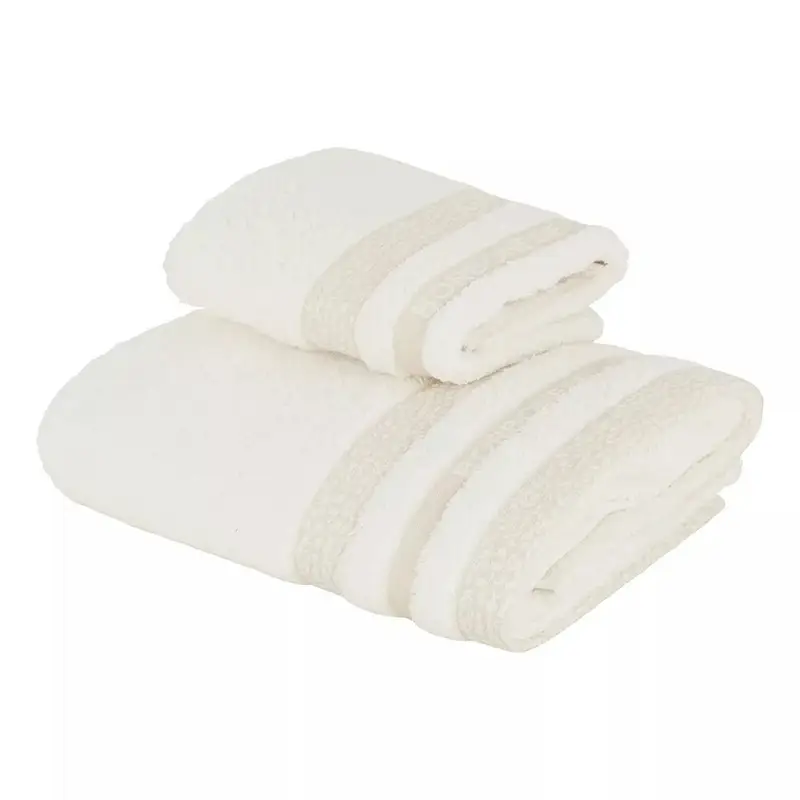 Borbonese Completo 5 pezzi spugna minimal avorio