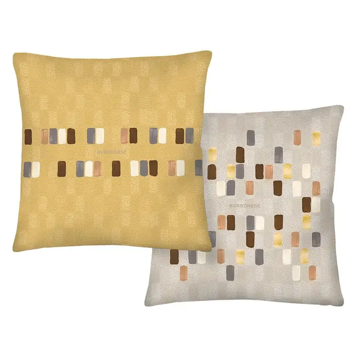 Borbonese Cuscino arredo mosaico 45*45cm home caramello
