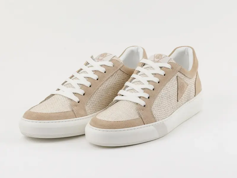 Boris Firenze SERENDIPITY - Sneakers beige con particolari marroni