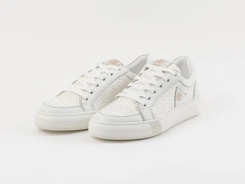 Boris Firenze SERENDIPITY - Sneakers bianca con particolari in pelle nappa
