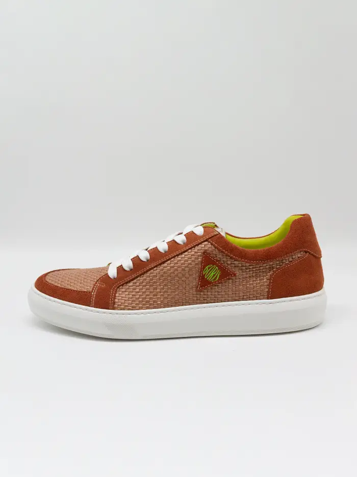Boris Firenze | Sneaker made in Italy SERENDIPITY EARTH - Sneakers in Tessuto Intrecciato e Pelle
