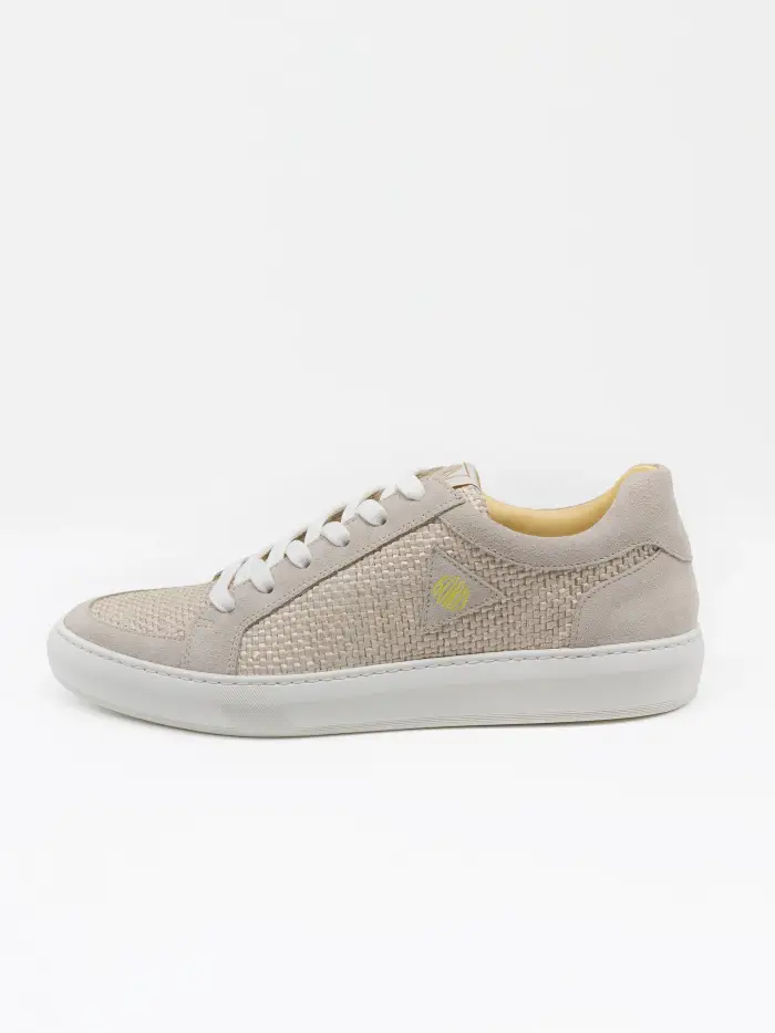 Boris Firenze | Sneaker made in Italy SERENDIPITY GREY - Sneakers in Tessuto Intrecciato e Pelle