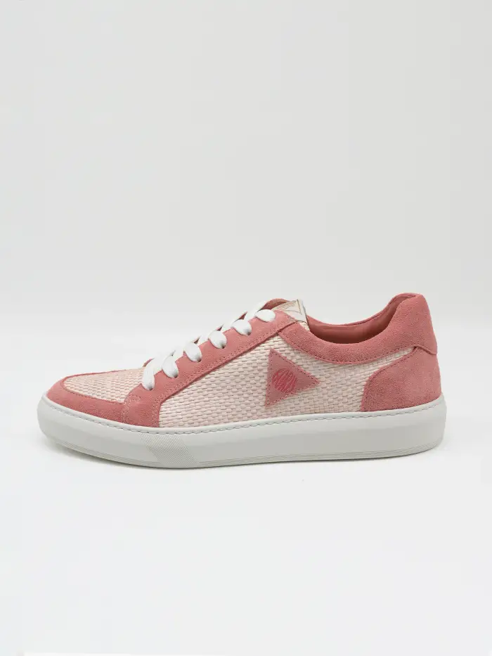 Boris Firenze | Sneaker made in Italy SERENDIPITY ROSE - Sneakers in Tessuto Intrecciato e Pelle
