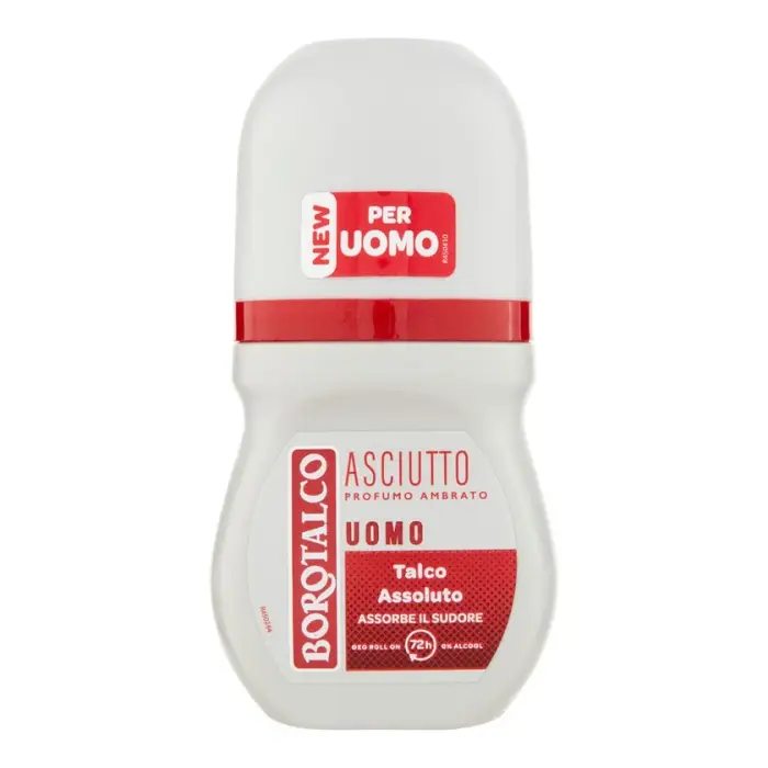Borotalco Deodorante Uomo Roll-On Asciutto Profumo Ambrato 50 Ml