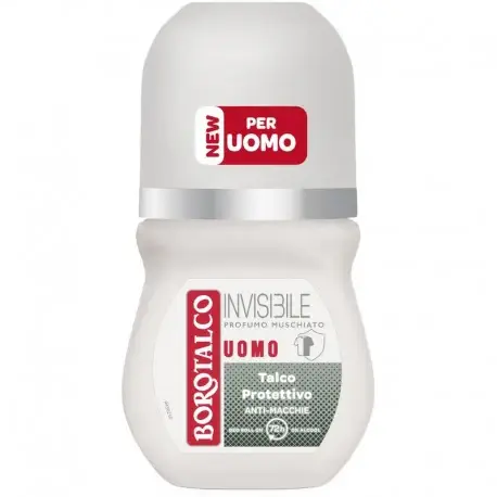 Borotalco Deodorante Uomo Roll-On Invisible Profumo Muschiato 50 Ml