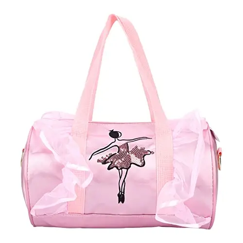 Duokon Borsa Balletto, Princess Ballet Borse a Tracolla Regolabile, Borsa Palestra Sport, Borsa da Ballo con Paillettes, per
