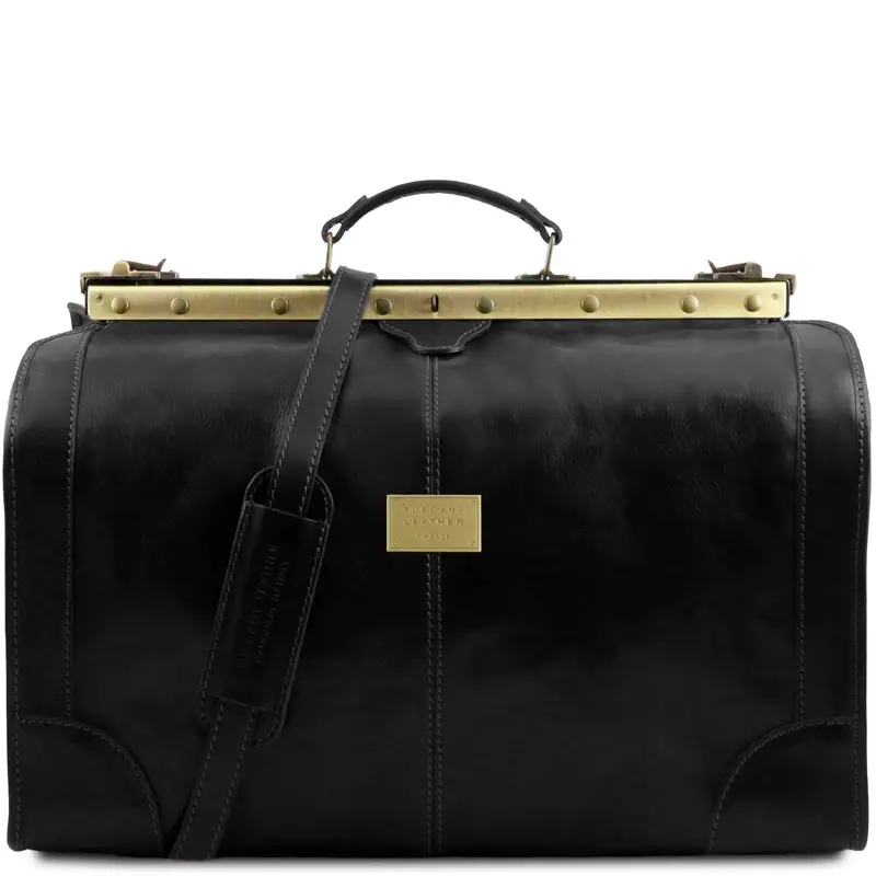 Tuscany Leather Borsa da viaggio in pelle Misura grande Nero