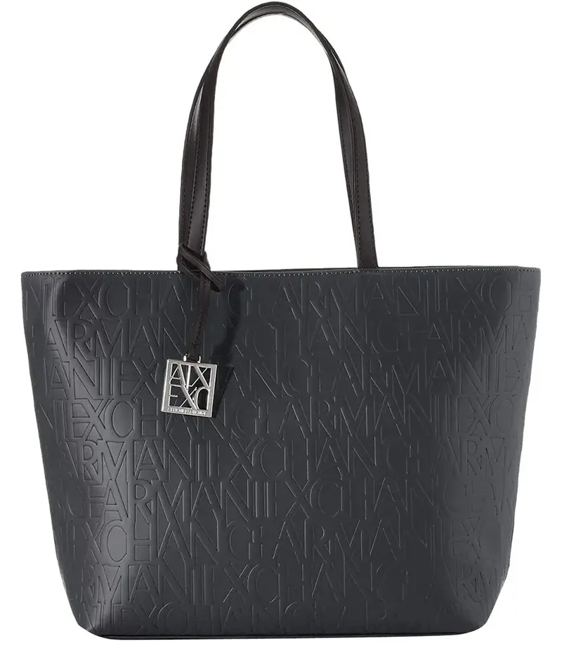 Armani Exchange borsa shopping con monogram