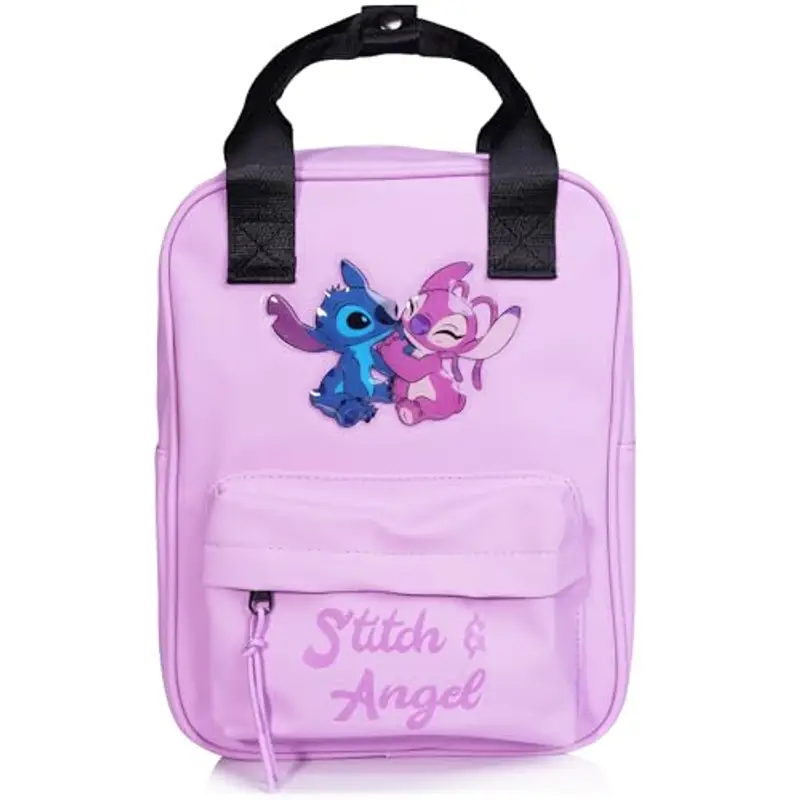 Disney Borsa Stitch & Angel per Bambina – Borsetta con Manici – Regalo per Ragazze – Accessorio Lilo & Stitch – Leggera e Resistente per
