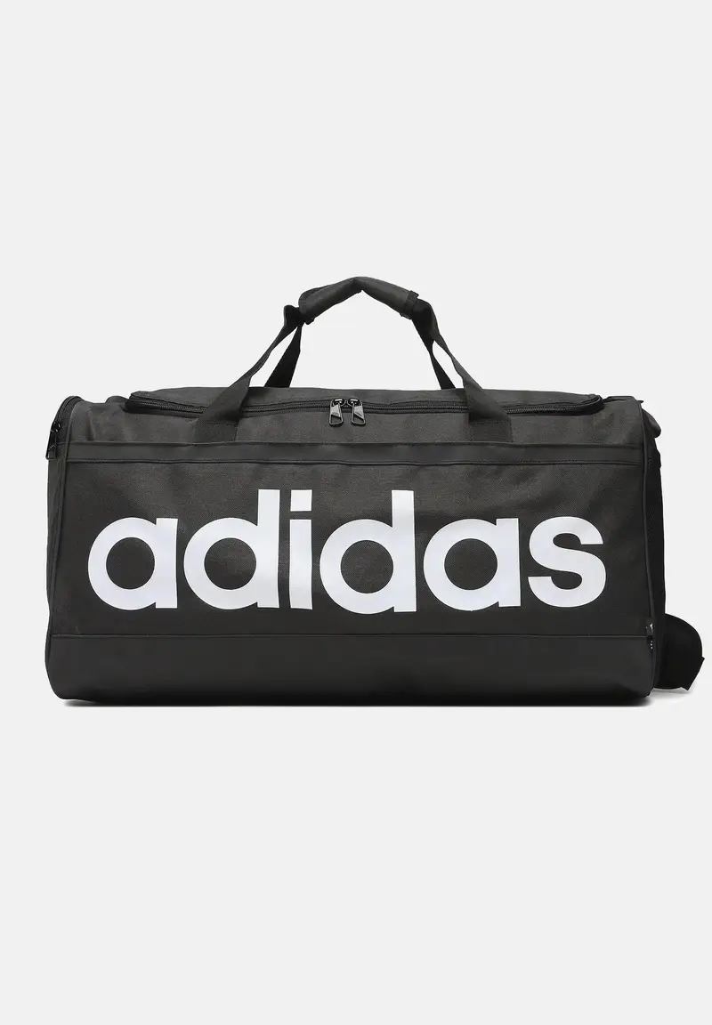 adidas performance Borsone Essentials Linear Medium nera per uomo e donna