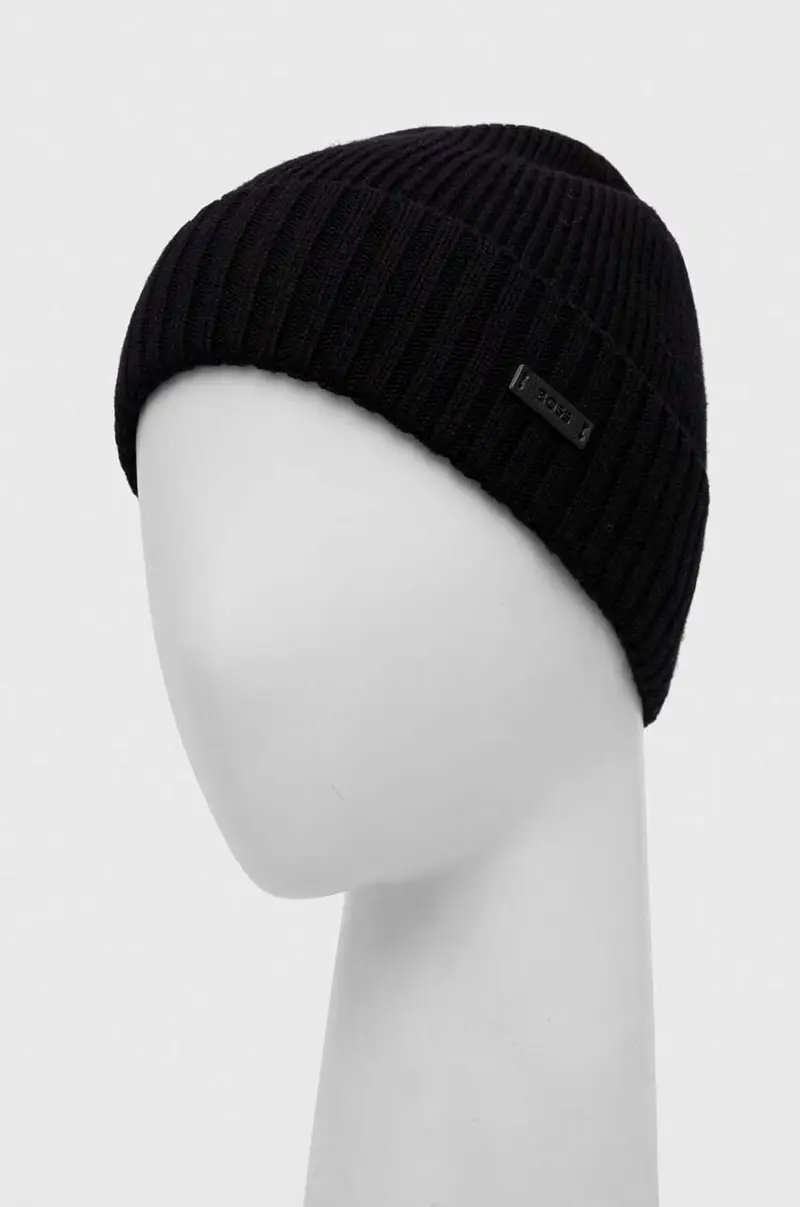 Boss berretto in lana Nero