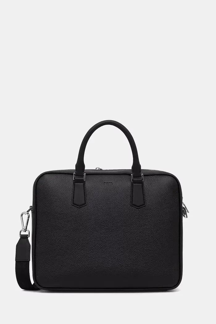 Boss borsa da laptop da uomo in pelle New Crosstown_Doc Nero