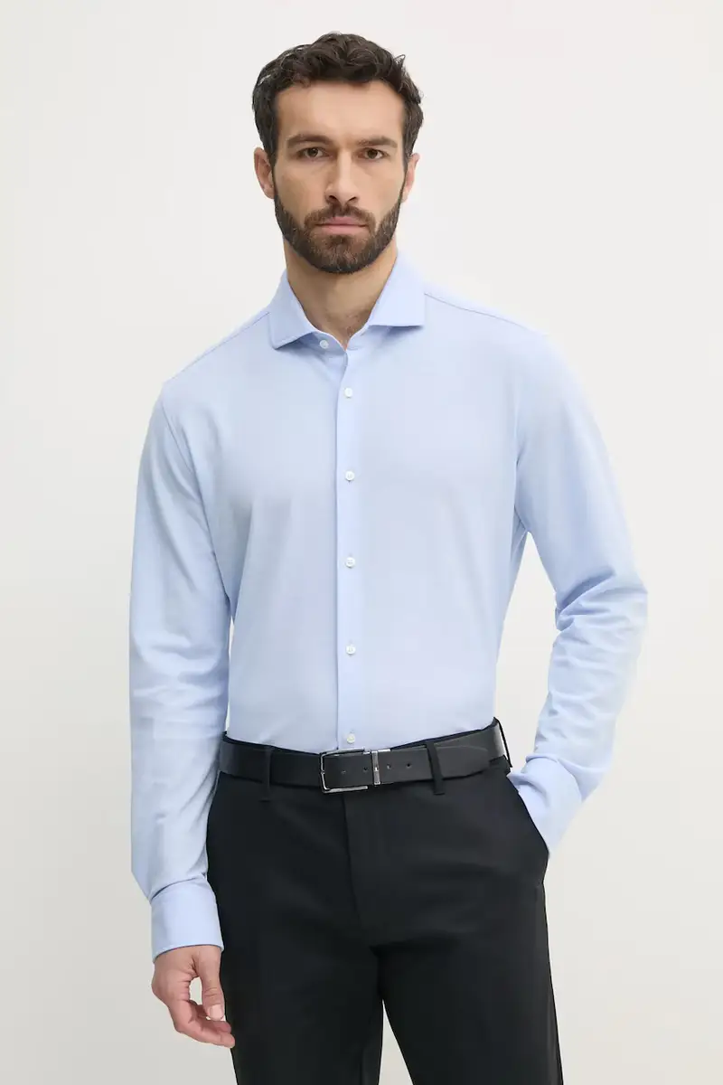 Boss camicia in cotone uomo colore blu 50527675
