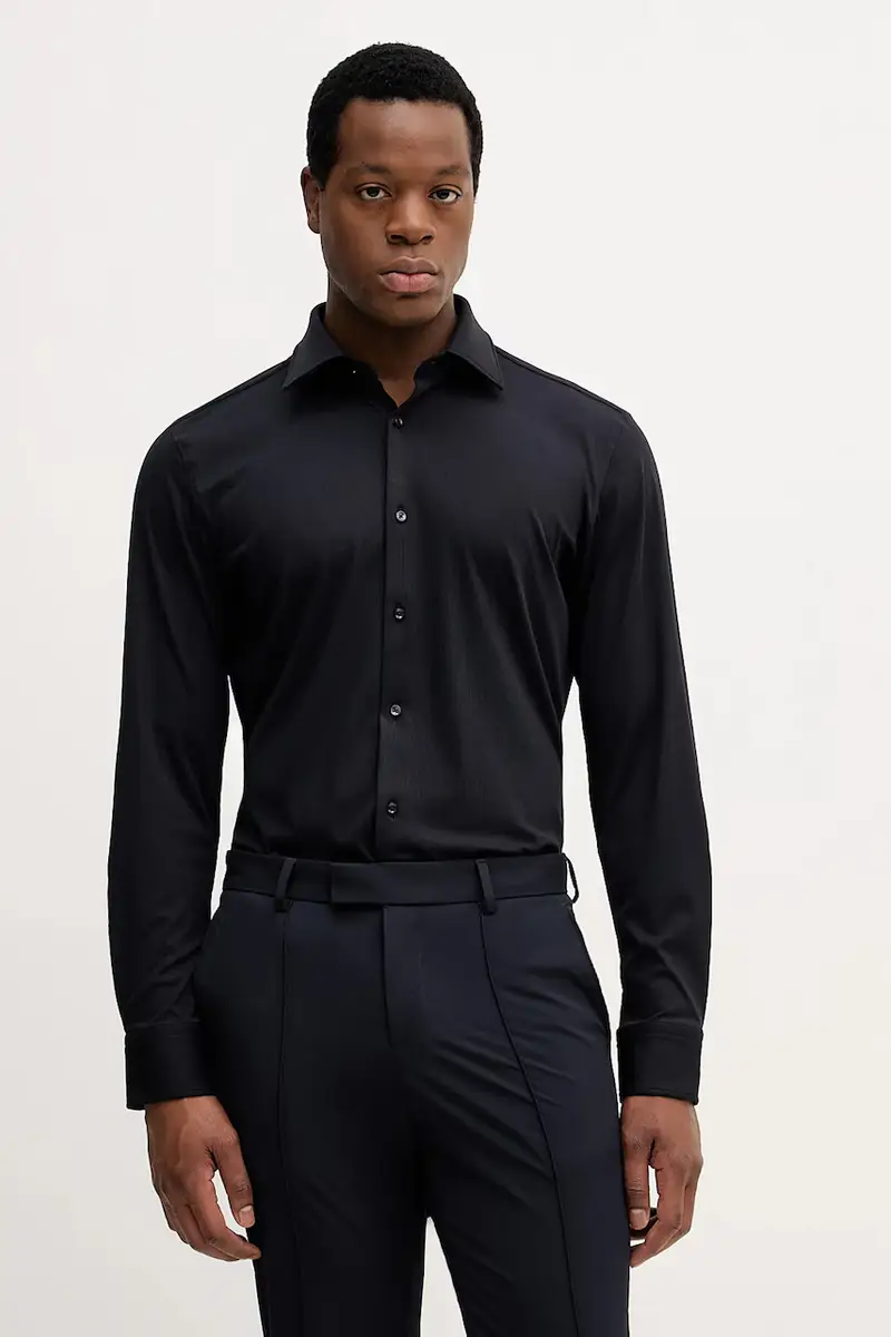 Boss camicia P-HANK-kent-C1-222 uomo colore blu navy 50550068