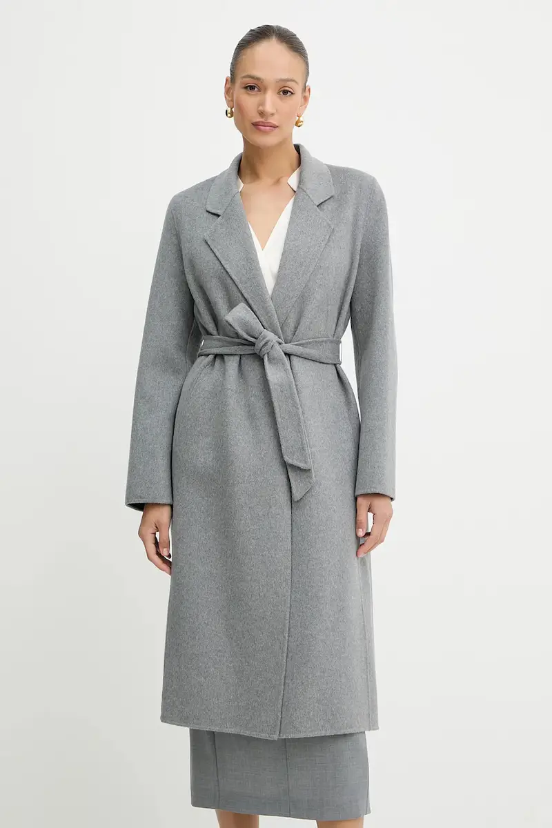 Boss cappotto in lana donna colore grigio 50541513