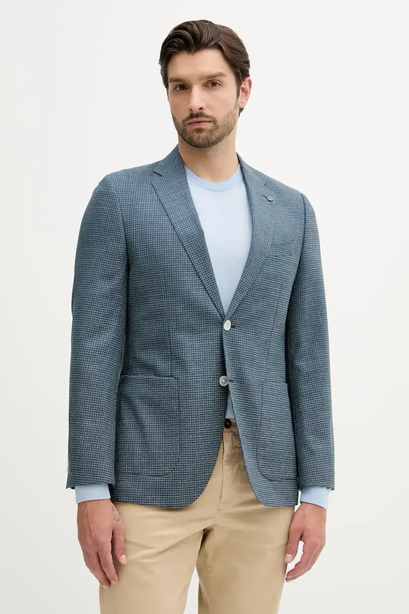 Boss giacca in lana uomo colore blu 50545859