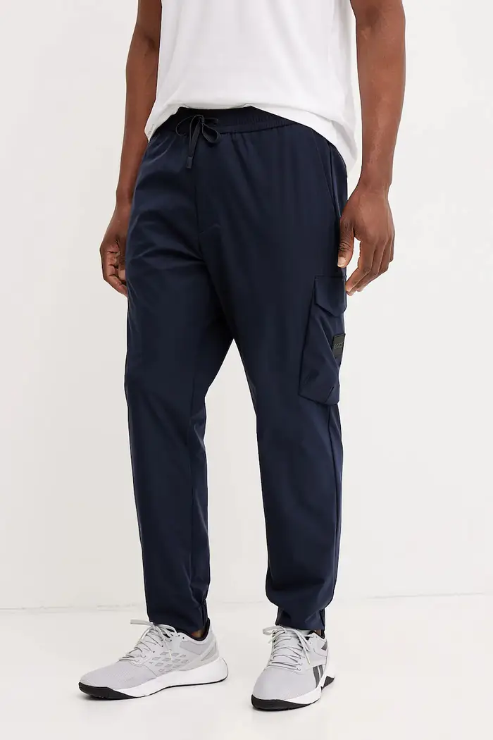 BOSS Green pantaloni della tuta T_Urbanex-CargoLight Blu navy