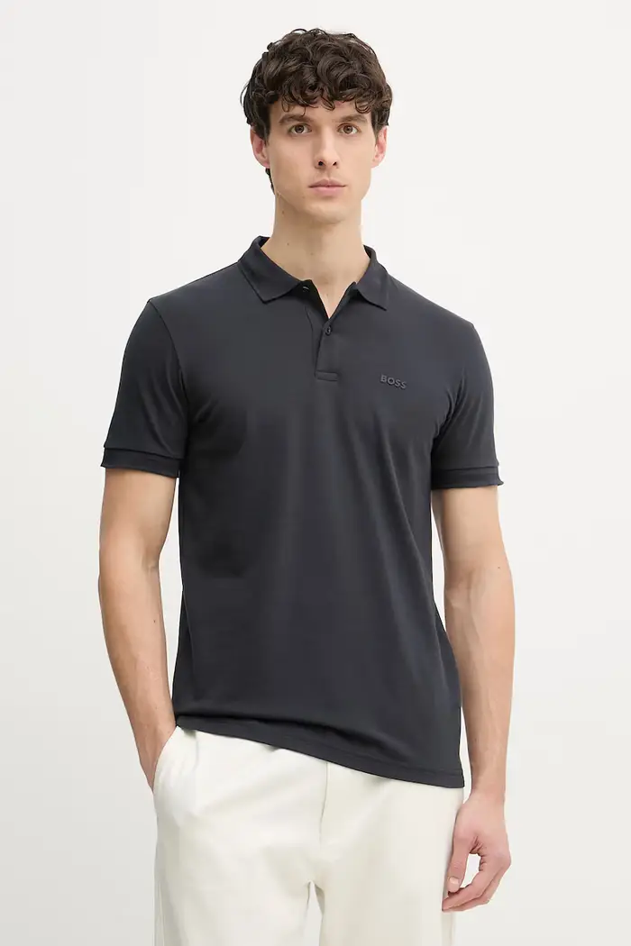 polo da uomo in cotone Pio 1 Blu navy