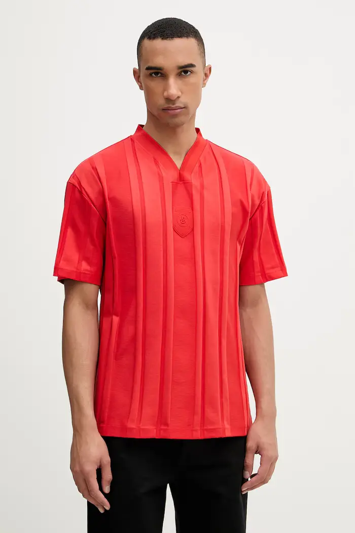 BOSS Green t-shirt da uomo in cotone Rosso