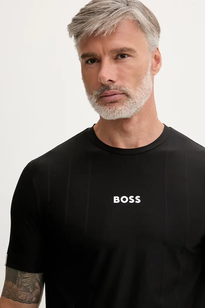 t-shirt da uomo Nero miniatura 4