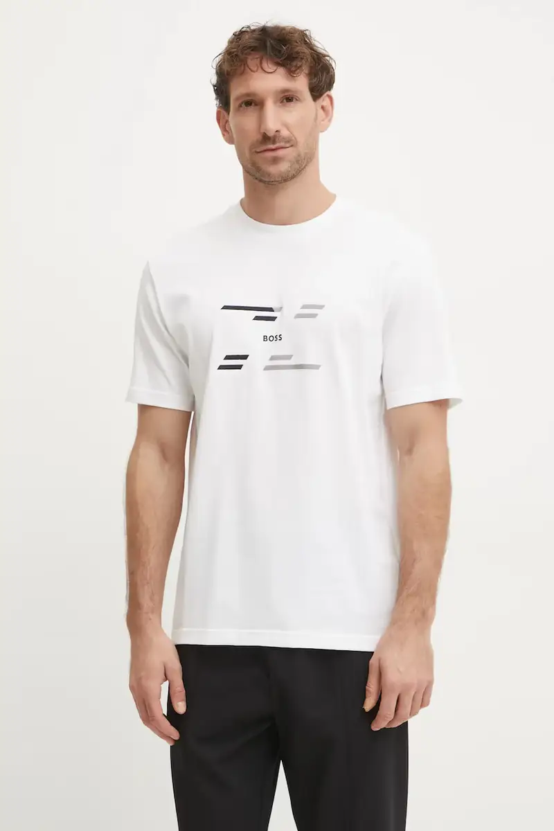 BOSS Green T-shirt Uomo Beige 3291479
