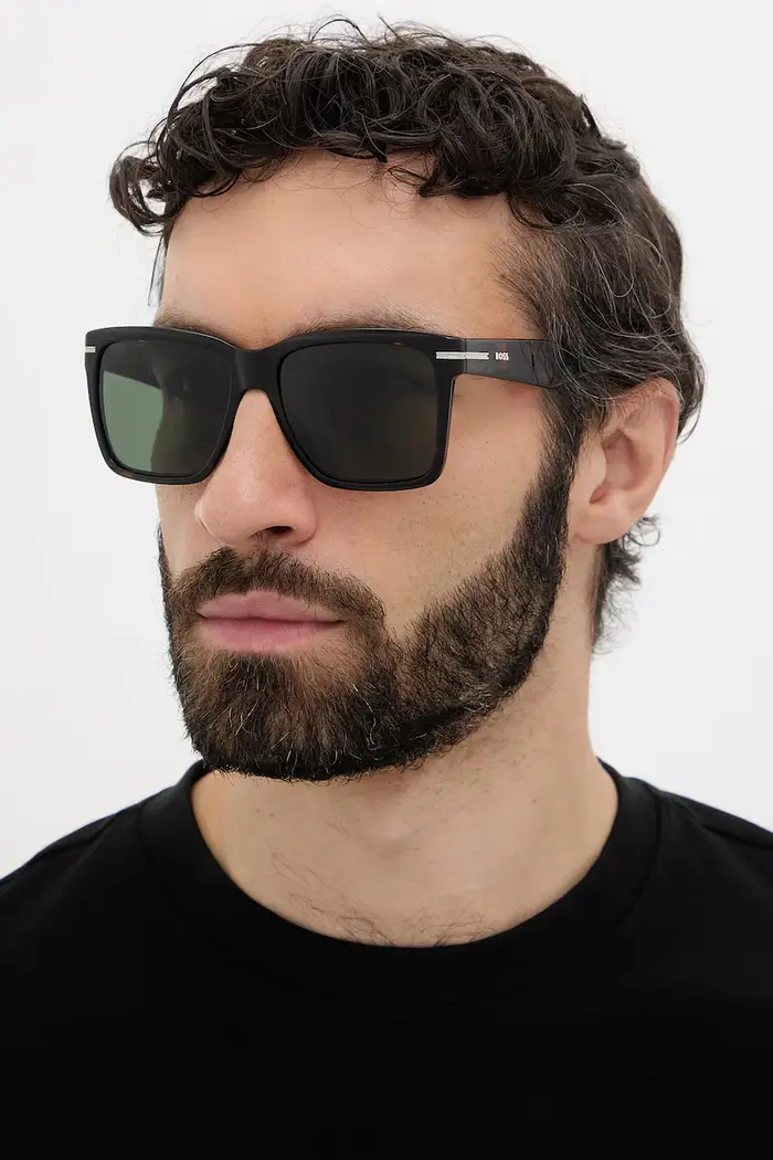 occhiali da sole wayfarer da uomo Marrone