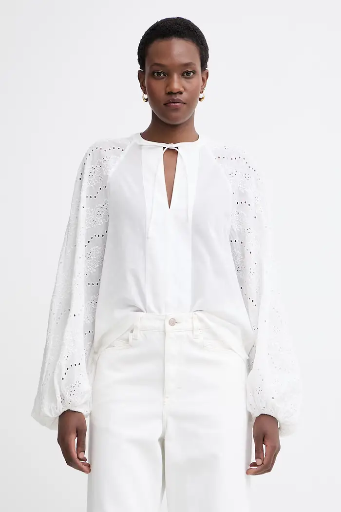 Boss Orange camicia da donna in cotone C Belvast Bianco