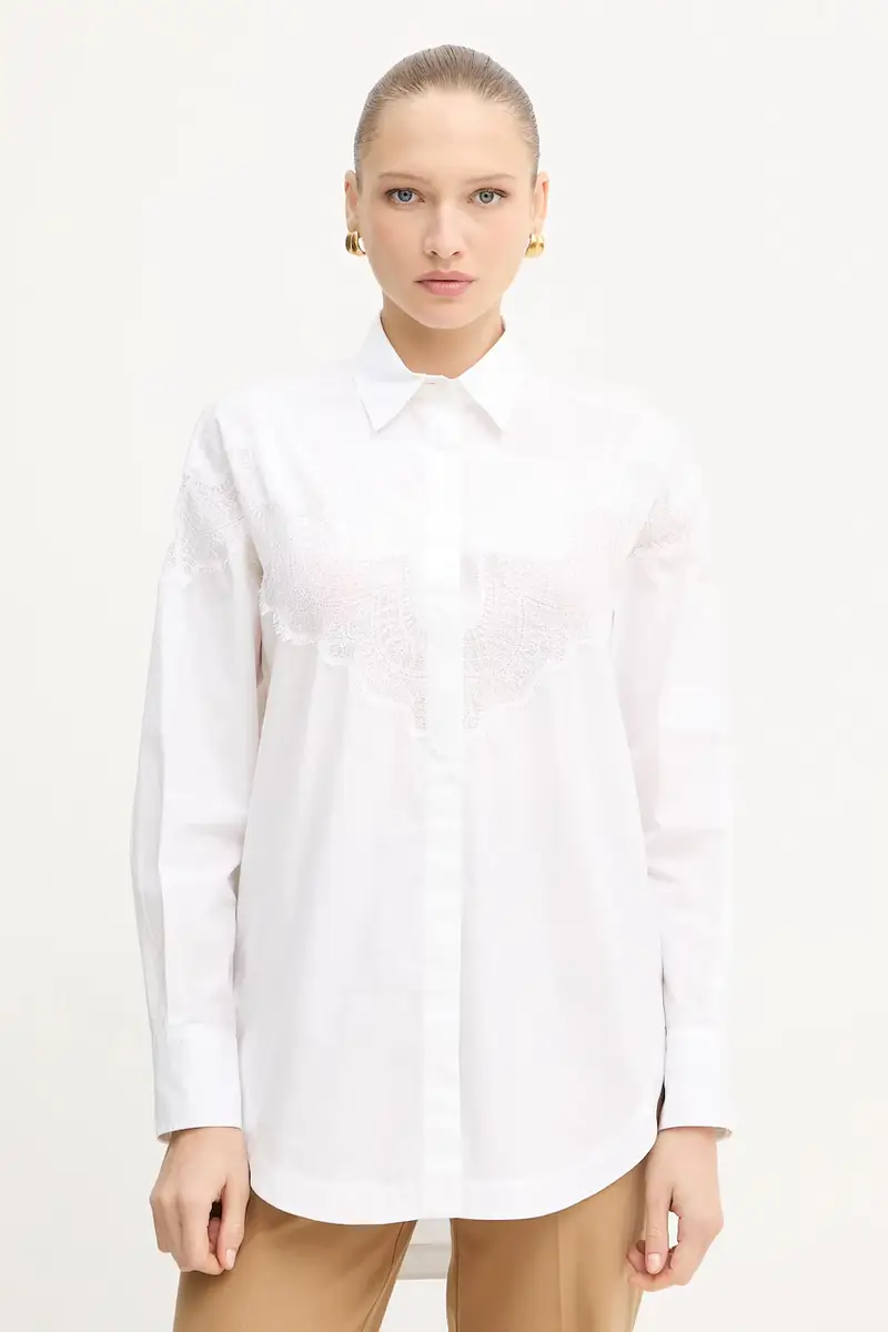 Boss Orange camicia in cotone donna colore bianco 50548385