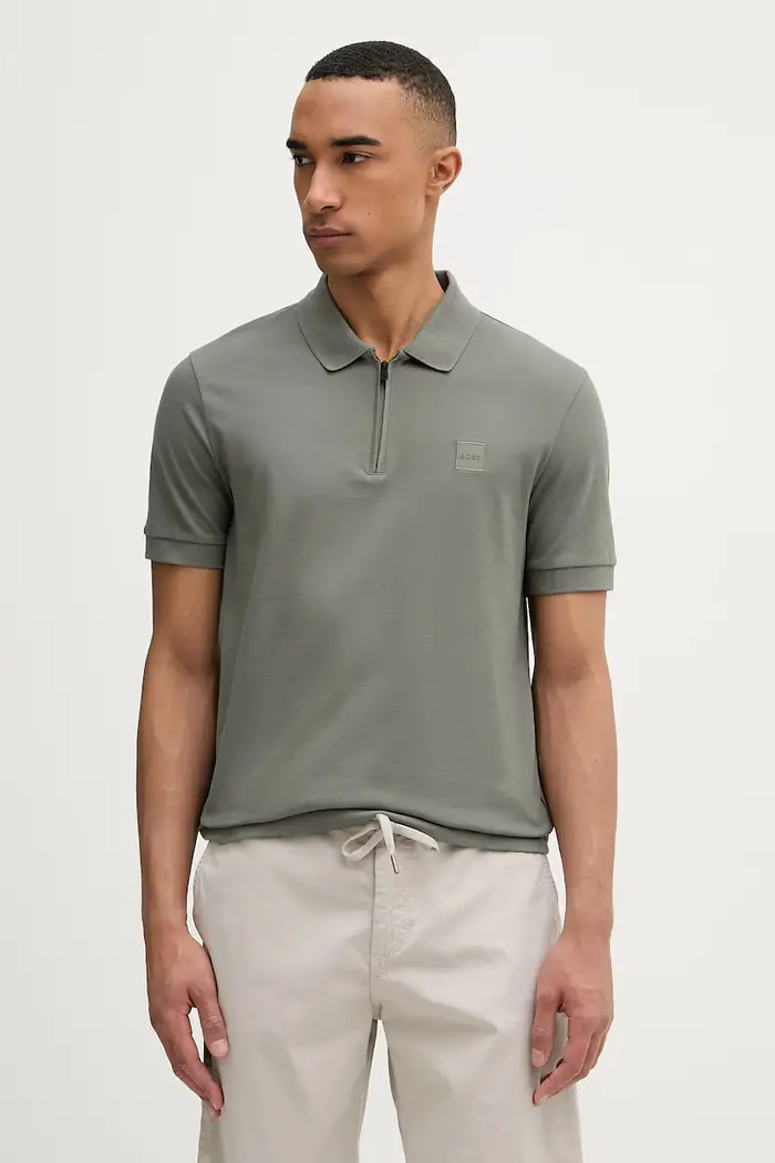 Boss Orange polo da uomo con cotone Verde