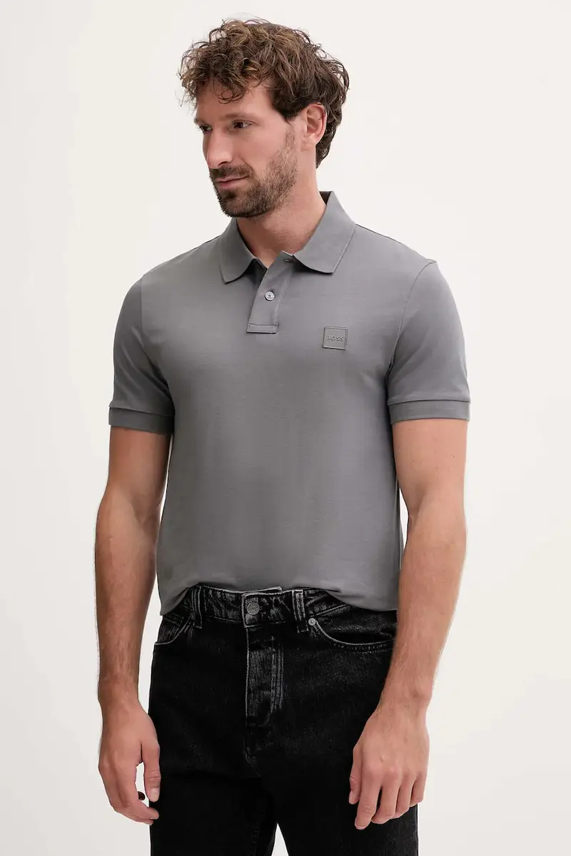 Boss Orange Polo Uomo Grigio 3608974
