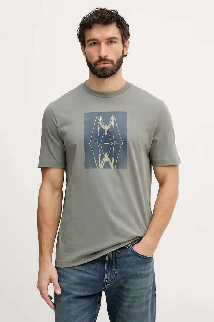 Boss Orange t-shirt da uomo in cotone Verde