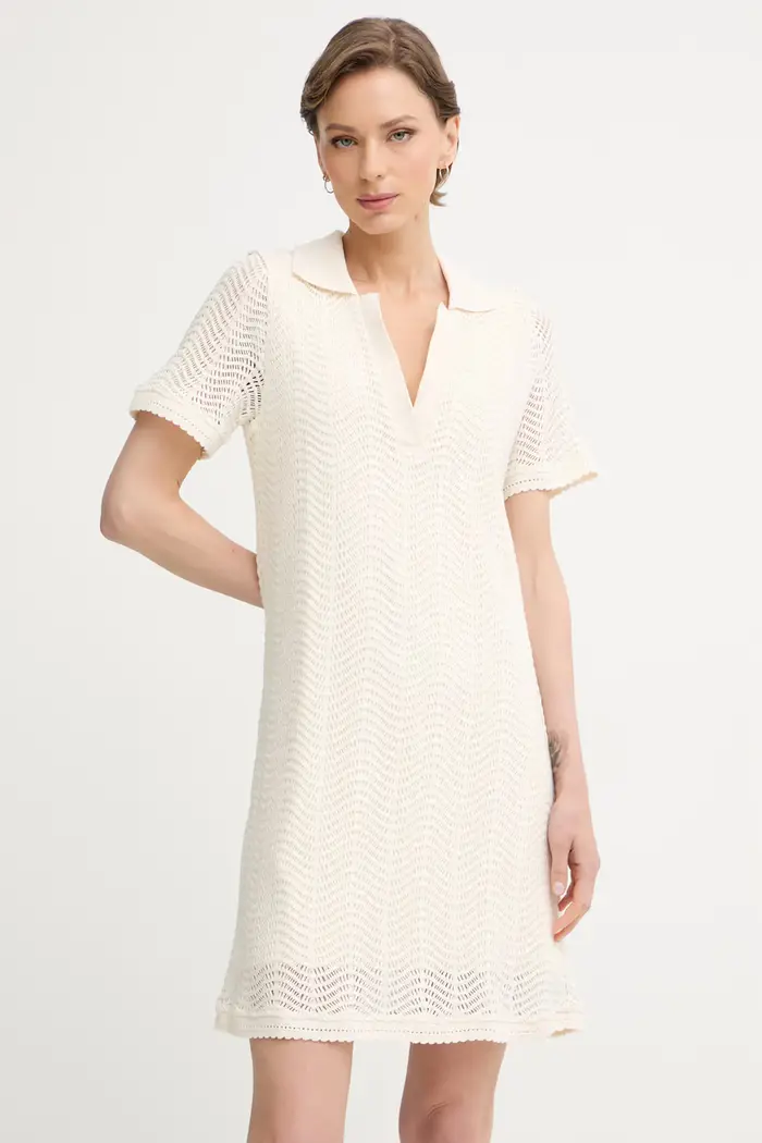 Boss Orange vestito con cotone C Eloa Beige