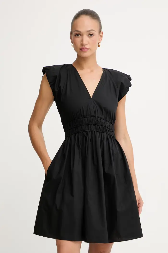 Boss Orange vestito d estate in cotone C Darico Nero