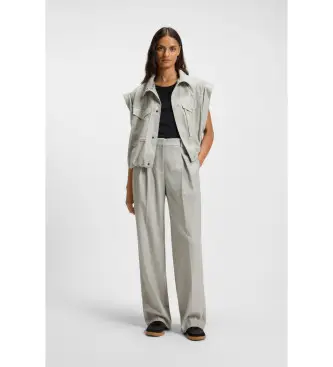 BOSS per donna 50547679 Pantaloni grigi Taflong, Casual, Grigio, Cotone