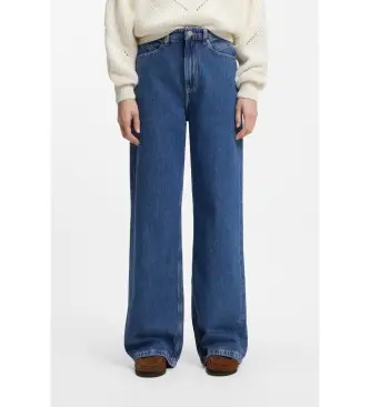 per donna 50552093 Jeans a gamba larga a vestibilità regolare - Blu (31/32), Casual, Denim Blu medio