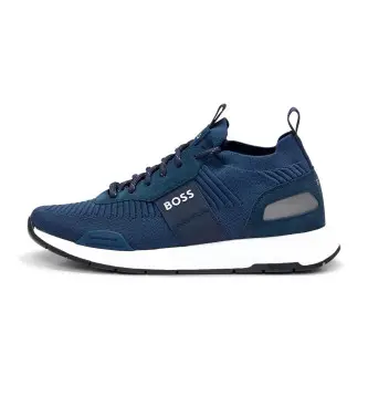per uomo 50498245 Scarpe da ginnastica in titanio blu scuro (46), Basso, 1 a 3 cm, Stringhe, Casual, Navy