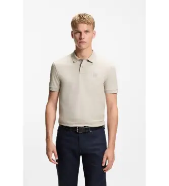 Polo Maniche Corte Uomo beige Ricamo Logo
