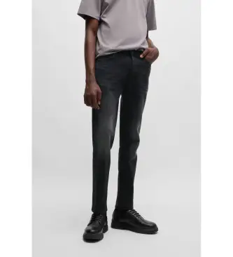 per uomo 50517492 Jeans dalla vestibilità affusolata in denim stretch nero intenso (36/32), Casual, Cotone biologico, Sostenibile