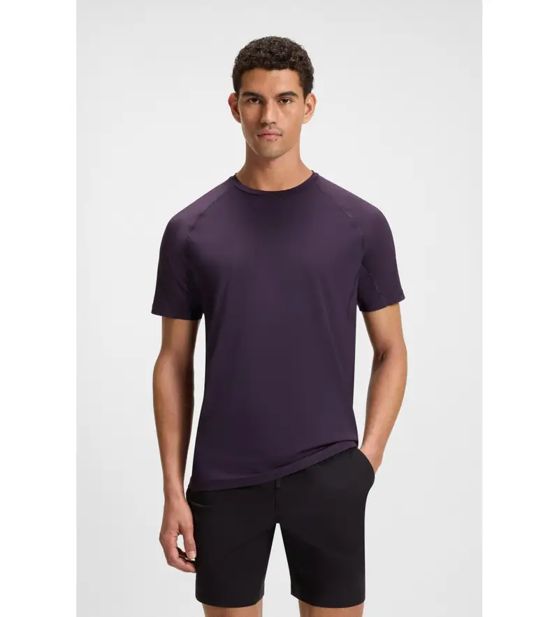 per uomo. 50531240 Maglietta Active lilla (M), Casual, Cotone, Manica corta Viola