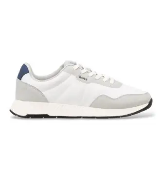 BOSS per uomo 50536481 Sneakers basse con tomaie grigie testurizzate, Basso, Stringhe, Casual, Grigio