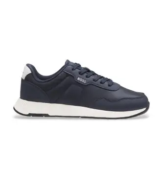BOSS per uomo 50536481 Sneakers blu navy in titanio, Basso, Stringhe, Casual