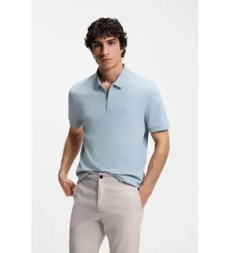 BOSS per uomo 50537507 Polo blu slim fit, Casual, Cotone, Manica corta