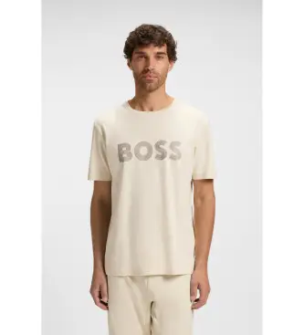 BOSS per uomo 50543796 Maglietta beige con logo Future, Casual, Cotone, Manica corta