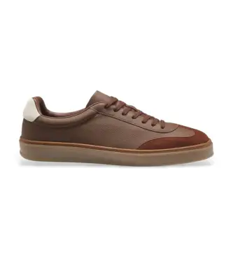 per uomo 50549408 Sneakers in pelle marrone di Beckham (44), Basso, Stringhe, Casual