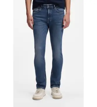 per uomo 50553416 Jeans slim fit blu Delaware (38/32), Casual, Cotone, Denim Blu medio