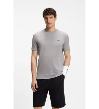 per uomo 50554646 T-shirt sportiva grigia a vestibilità aderente (3XL), Casual, Grigio, Manica corta, Lyocell