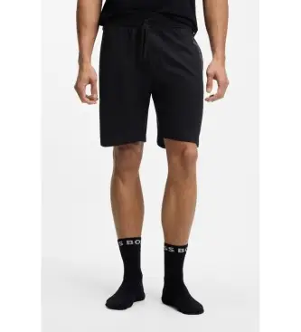 per uomo 50554778 Pantaloncini in spugna a righe nere (XXL), Nero, Casual, Sportivo, Cotone Naturale